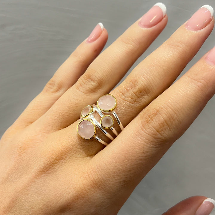 Rose Quartz Aura Ring