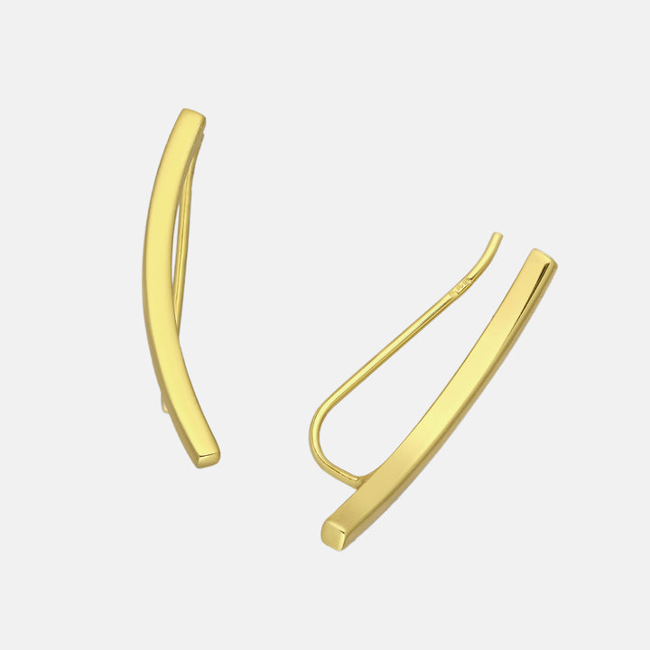 Erykah Ear Climber Earrings - Sterling Silver | 18ct Gold Plated Sterling Silver