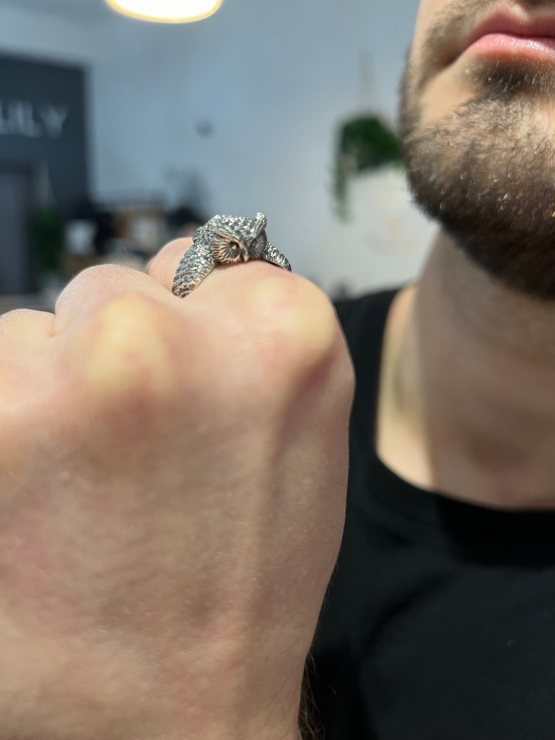 Sterling Silver Owl Ring