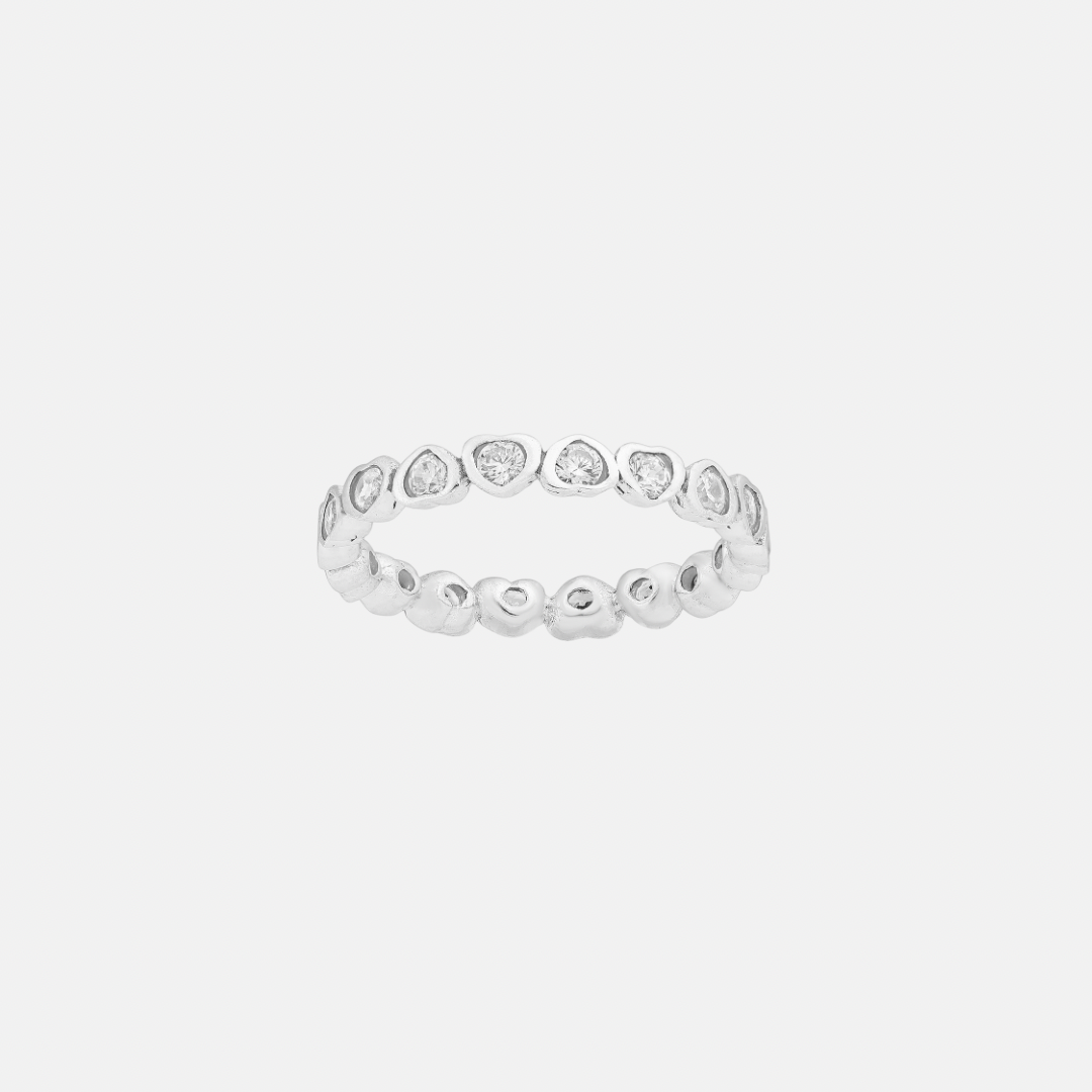 J'Adore Sterling Silver Ring - White | Multi-Colour