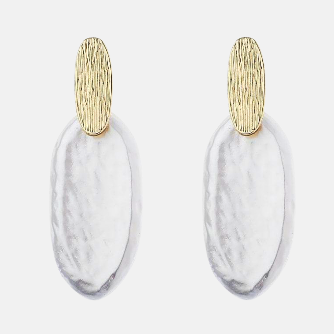 Madrid Matt Silver & Gold Drop Earrings