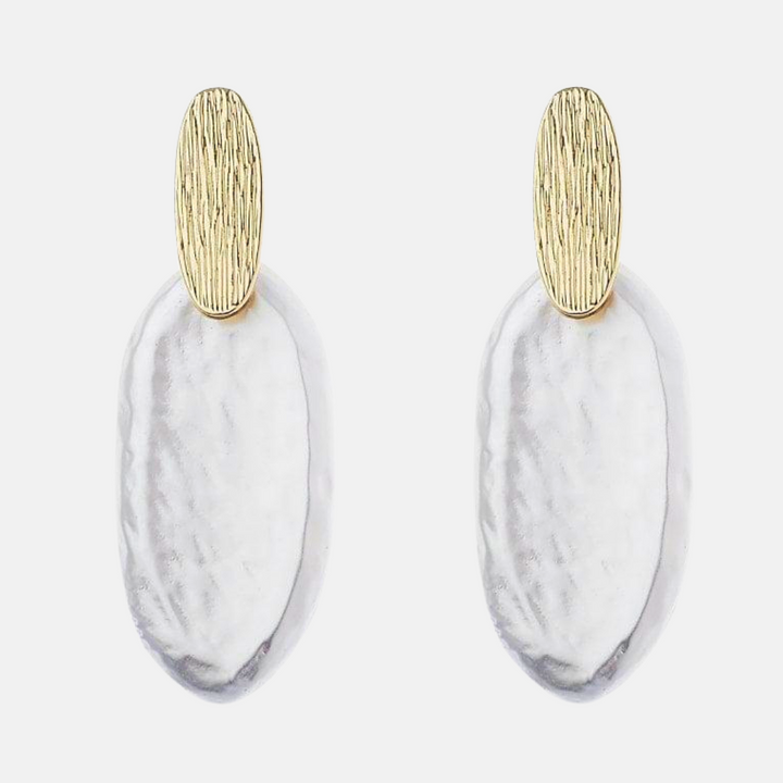 Madrid Matt Silver & Gold Drop Earrings