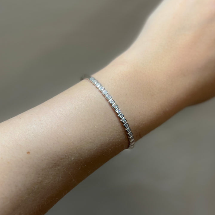 Zircon Tiara Sterling Silver Bracelet