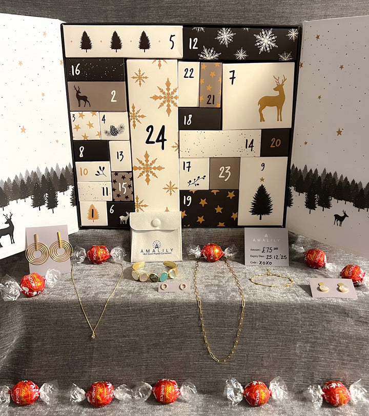 18ct Gold Plated Sterling Silver Advent Calendar (worth £724.00)