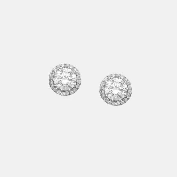 Amalfi Zircon Sterling Silver Stud Earrings