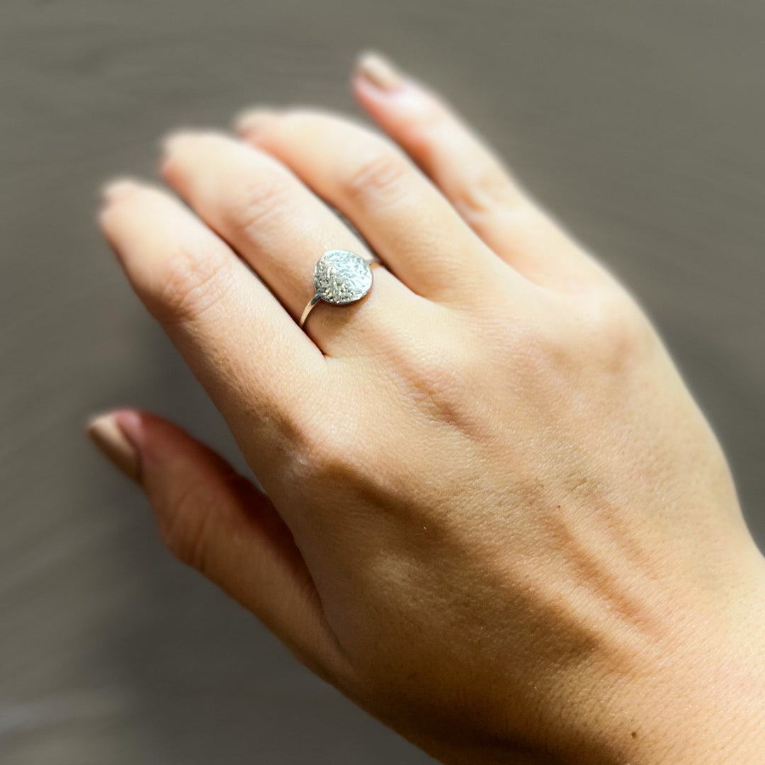 Textured Coin Ring