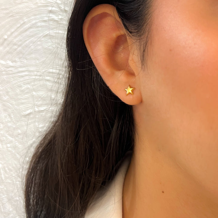 Moon & Star Gold Plated Studs