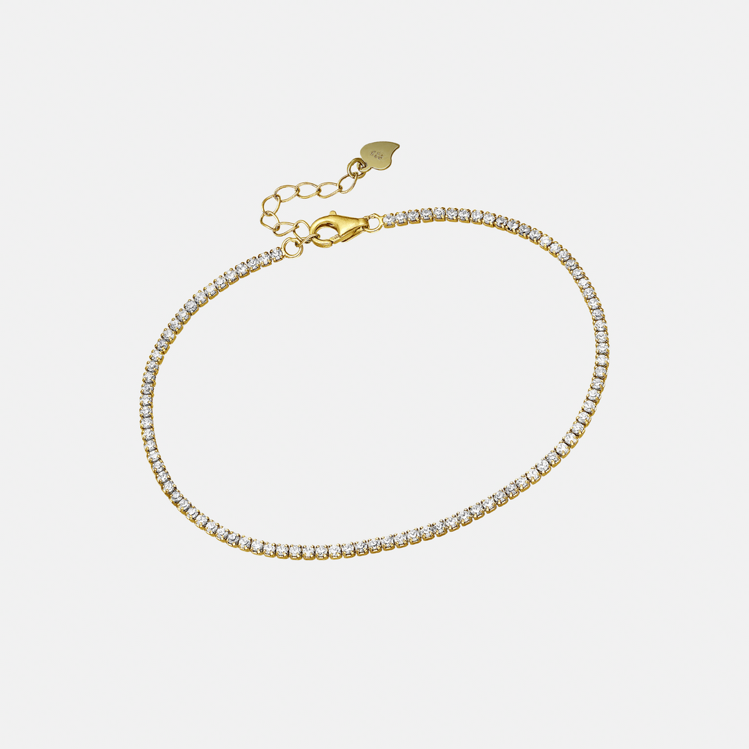 Dainty Zircon Tennis Bracelets - Sterling Silver | 18ct Gold Plated Sterling Silver