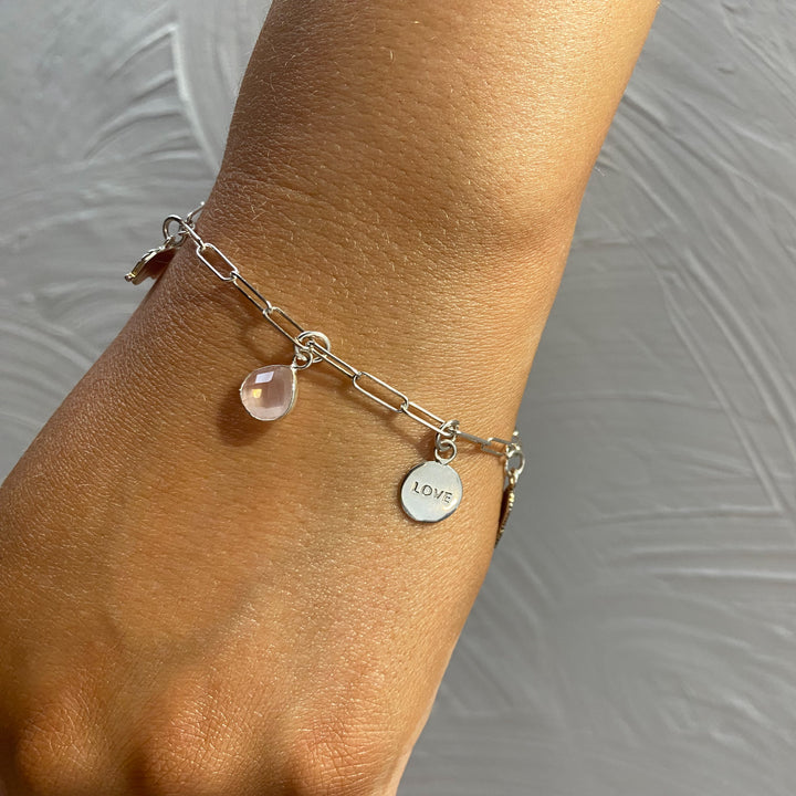 Edie Dainty Silver Charm Bracelet