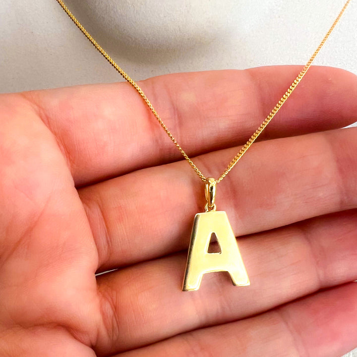 9ct Gold “A” Initial Necklace