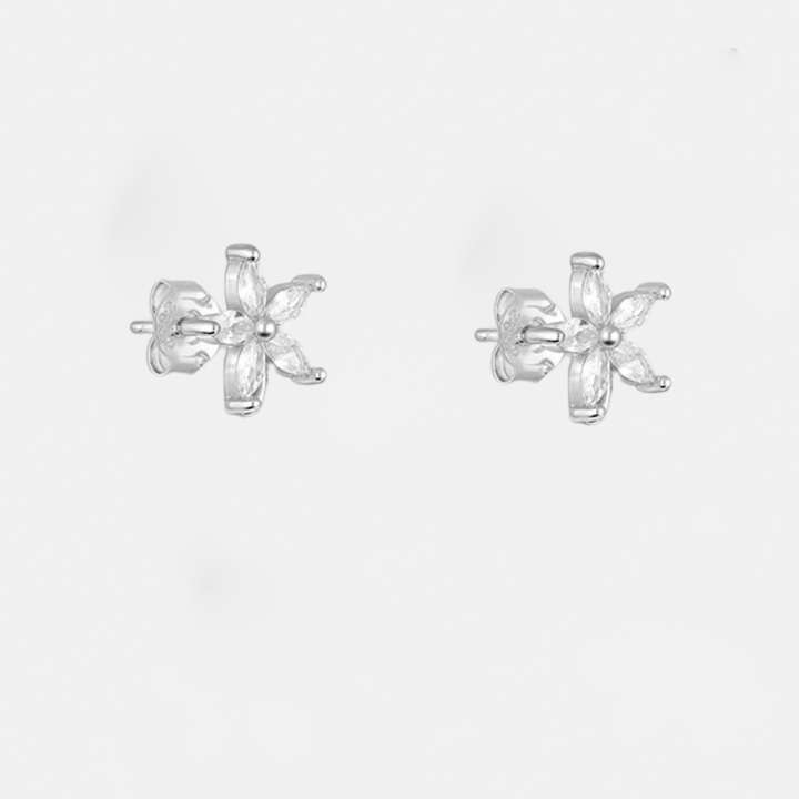 White Jasmine Sterling Silver Studs