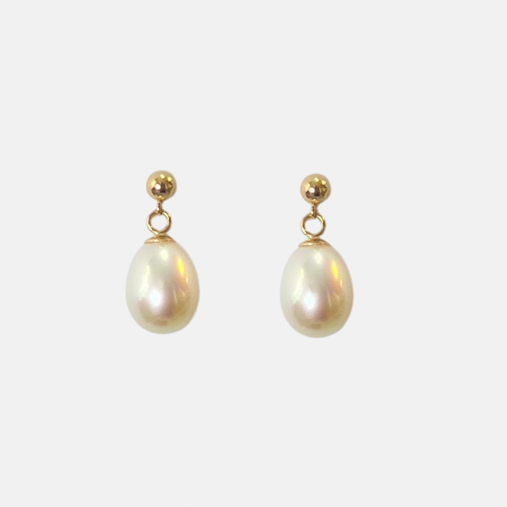 9ct Gold Fresh Water Pearl Drop Earrings