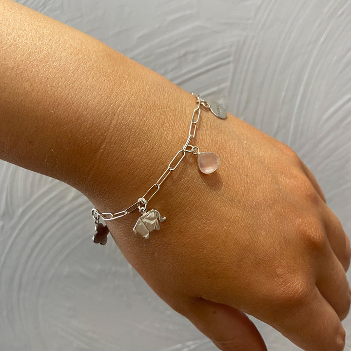 Edie Dainty Silver Charm Bracelet