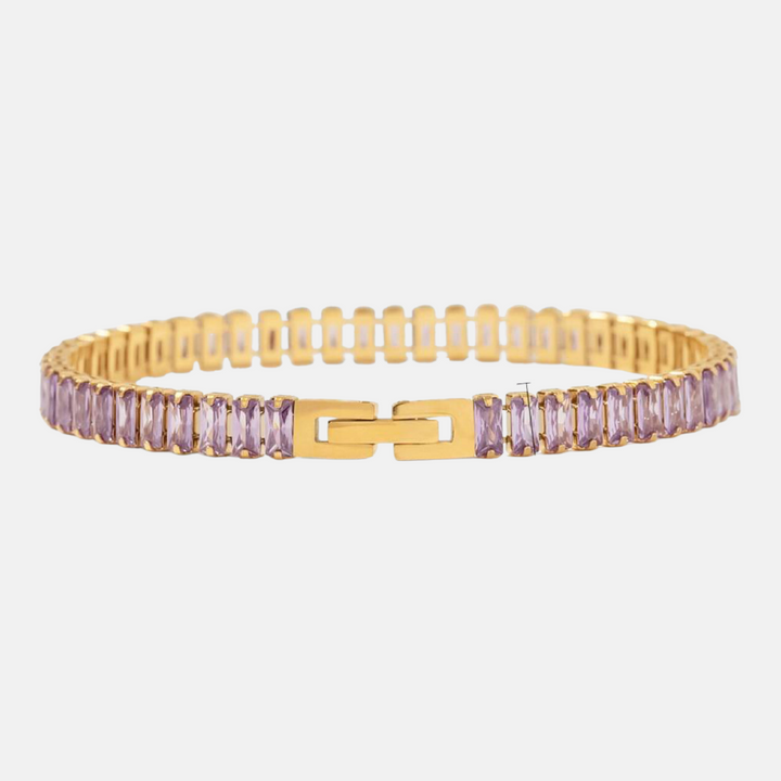 Margot Baguette Tennis Bracelets - Pink | Purple | Multi-Colour