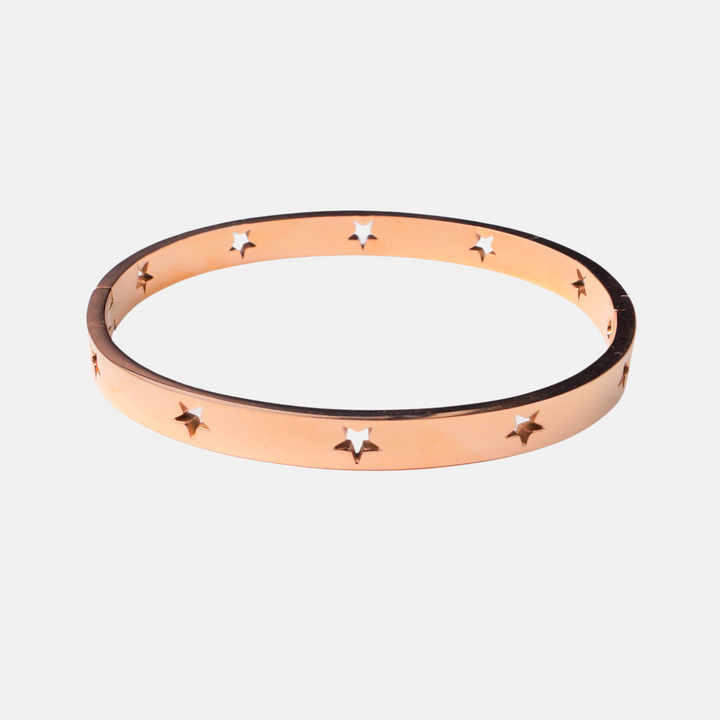 Astro Polished Stainless Steel Star Cuff - Silver | Gold | Rose Gold