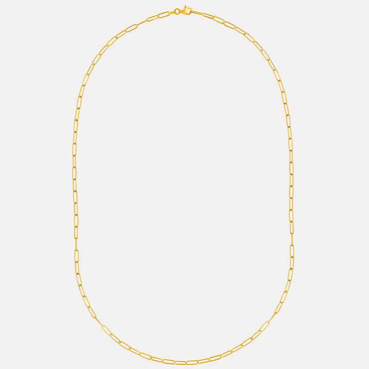 Edie Dainty Gold Square Link Necklace - 17 Inch | 23 Inch | 35 Inch