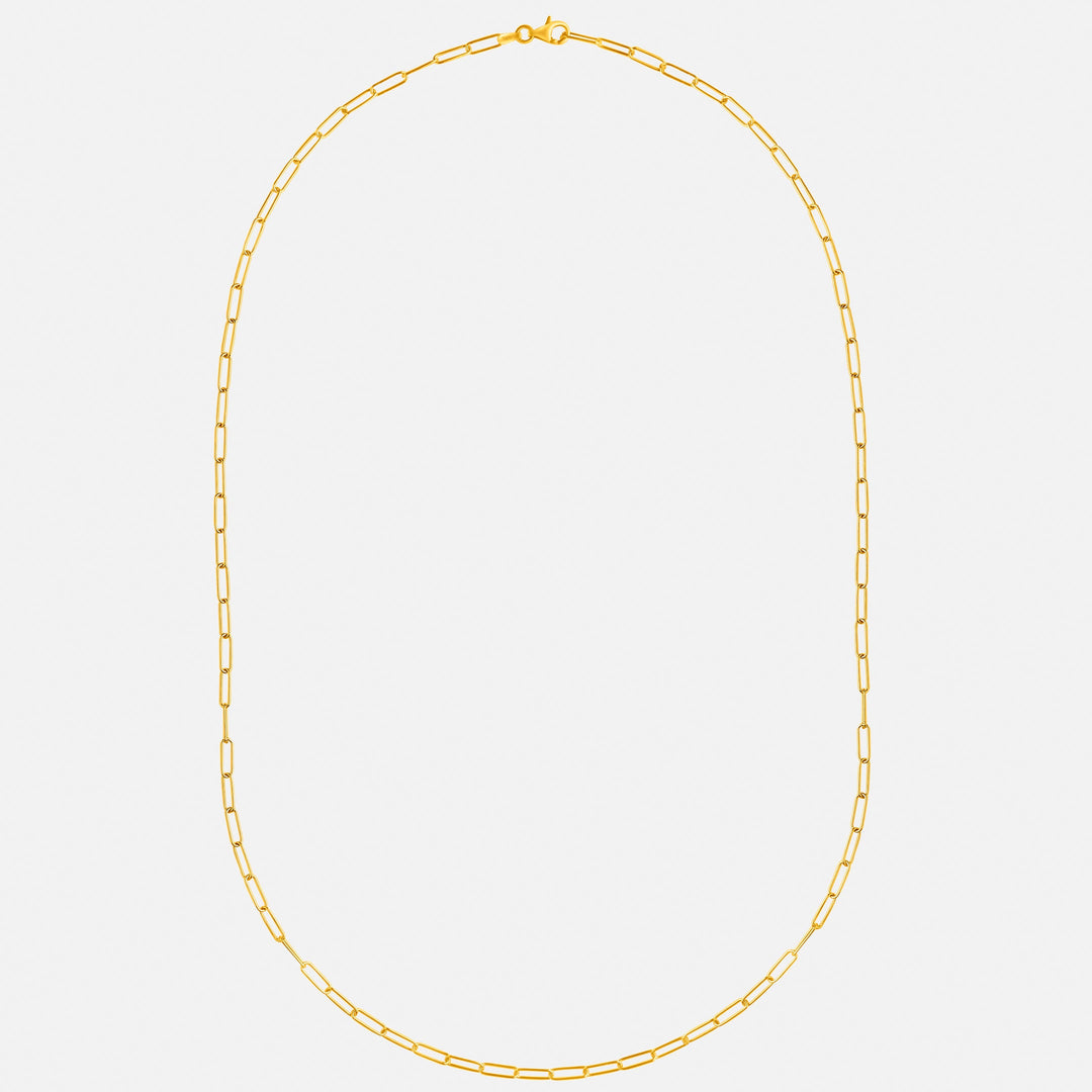 Edie Dainty Gold Square Link Necklace - 17 Inch | 23 Inch | 35 Inch