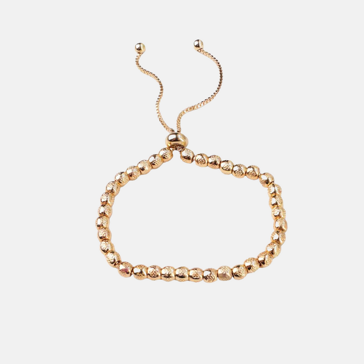 Phoebe Textured Ball Slide Bracelet - Gold | Silver | Mixed Metals