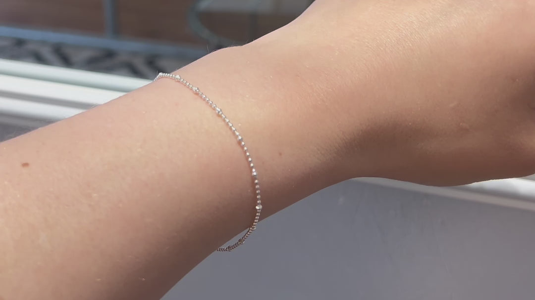 Dainty Diamond Cut .925 Bracelet