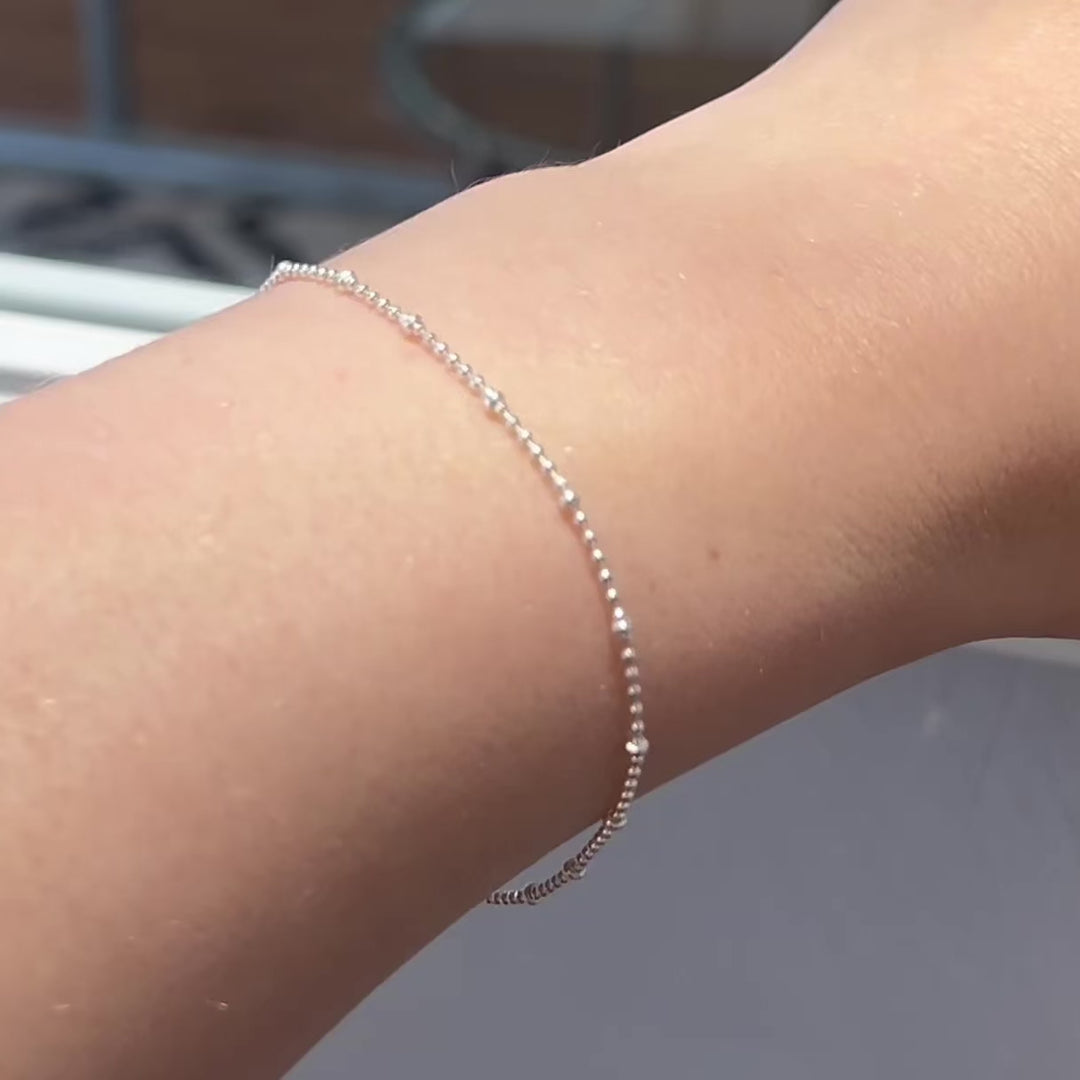 Dainty Diamond Cut Bracelet - Sterling Silver | Gold Plated