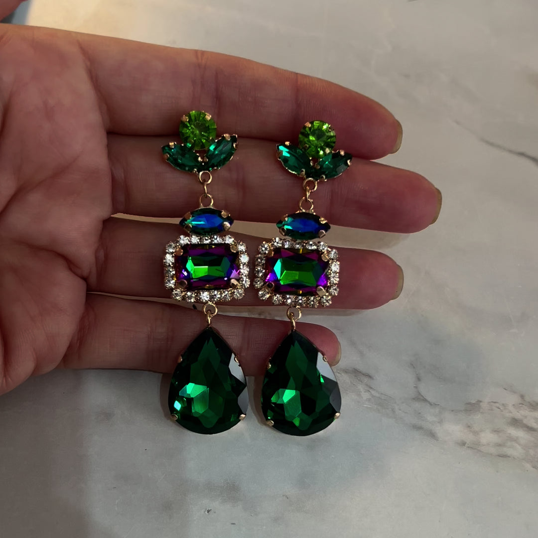 Emerald Bijou Drop Earrings