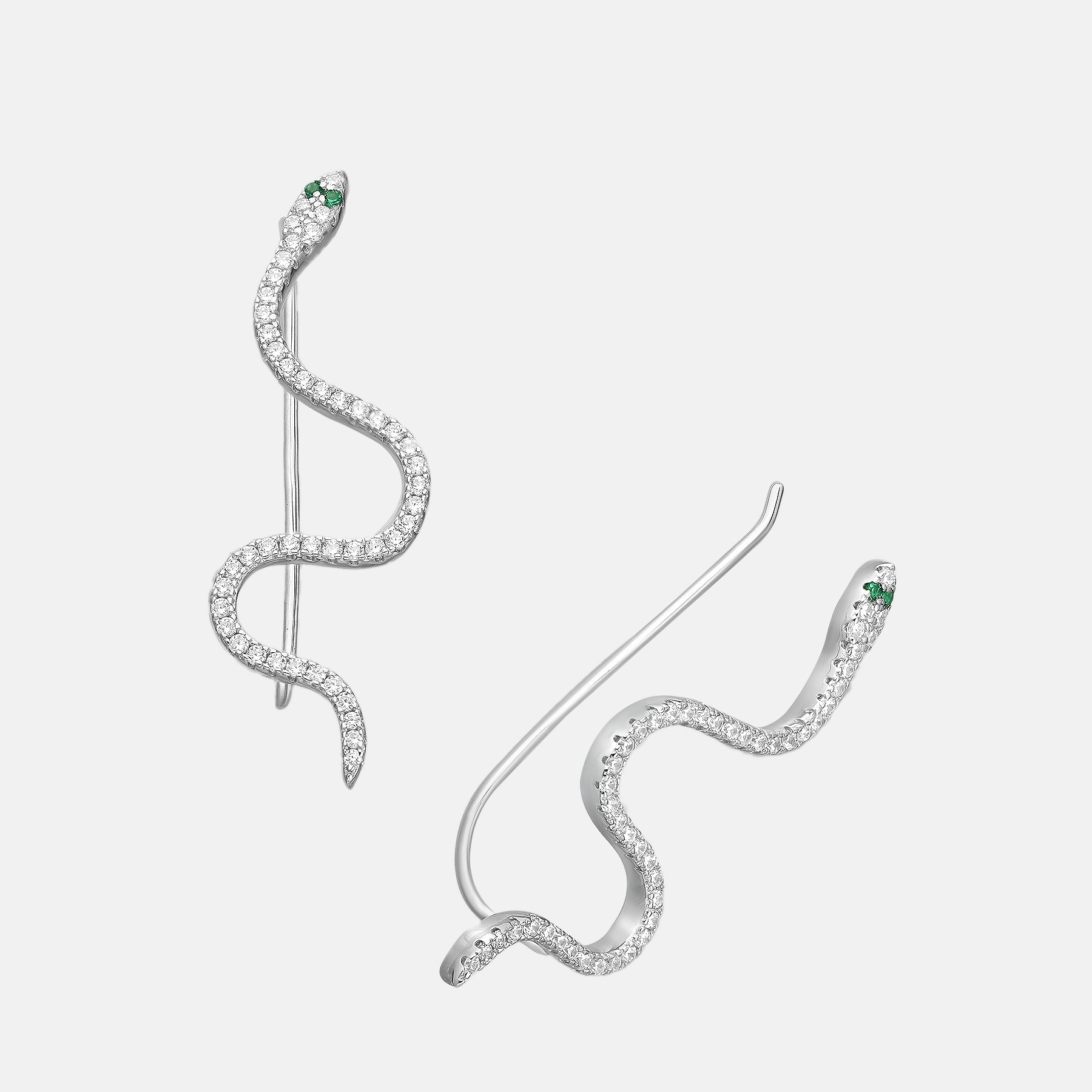 Kundalini Sterling Silver Snake Ear Climber Earrings – AMALILY